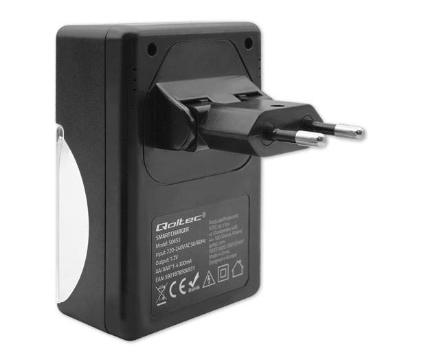 QOLTEC Ładowarka do akumulatorków Ni-MH typu R03/AAA R6/AA 300mA 50653 - 1324574 - zdjęcie 4